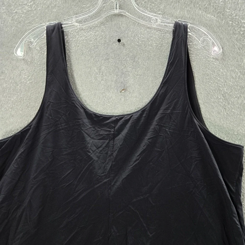 Nike Women Dress 1X Black Bliss Luxe Training Mini Tank Swoosh Lined Sleeveless‎